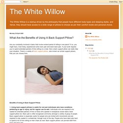 What Are the Benefits of Using A Back Support Pillow?