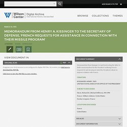 Wilson Center Digital Archive