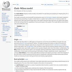 Clark–Wilson model