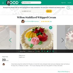 Wilton Stabilized Whipped Cream Recipe - Food.com - 79506