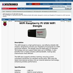 Wiltronics - WiPi Raspberry Pi USB WiFi Dongle