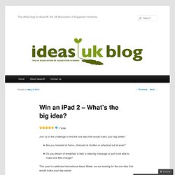 Win an iPad 2 – What’s the big idea?