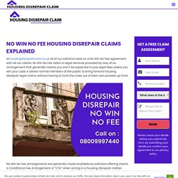 No Win No Fee Housing Claim Solicitors