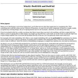 Win32: PerlCOM and PerlCtrl - The Perl Journal, Fall 1998