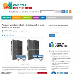 Winaico unveils new high-efficiency rooftop solar modules for Australia
