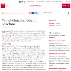 Winckelmann, Johann Joachim nell'Enciclopedia Treccani