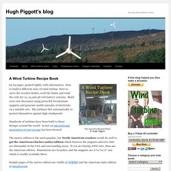 A Wind Turbine Recipe Book