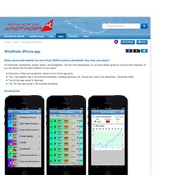 Windfinder iPhone application pour vent, les vagues et la météo