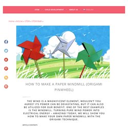 How to Make a Paper Windmill (Origami Pinwheel)