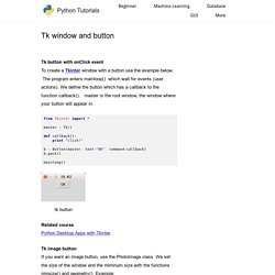 Tk window and button – Python Tutorial