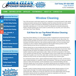 Window Cleaning - Aqua Clean Power Washing LLC