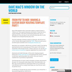 From PDF to MDF: Making a guitar body routing template Part 1