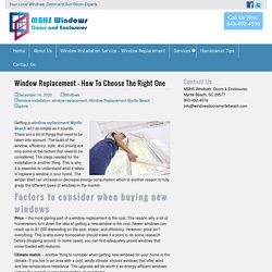 Window Replacement – How To Choose The Right One