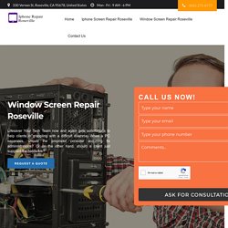 Window Screen Repair Roseville