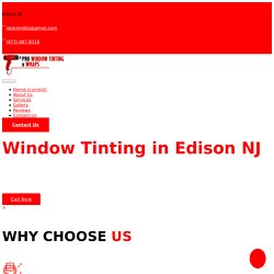 Window Tinting in Edison NJ