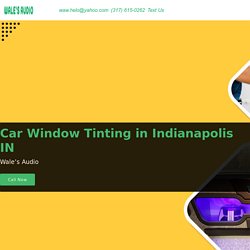 Car Window Tinting in Indianapolis IN