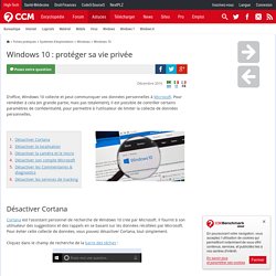 Windows 10 : protéger sa vie privée