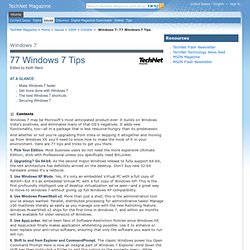 Windows 7: 77 Windows 7 Tips