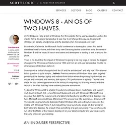 Windows 8 – An OS of two halves.