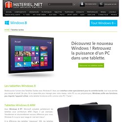Windows 8 : Tablette tactile
