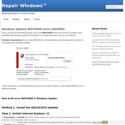 Windows Update 8007000E error (SOLVED)