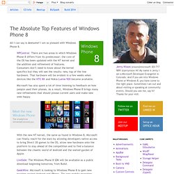 Jerry Nixon @work: The Absolute Top Features of Windows Phone 8