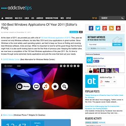 150 Best Windows Applications Of Year 2011 [Editor's Pick]