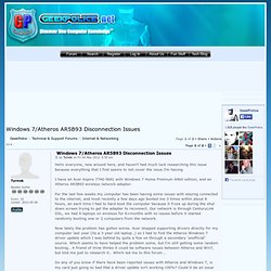 Windows 7/Atheros AR5B93 Disconnection Issues - Waterfox