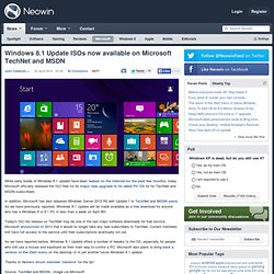 Windows 8.1 Update ISOs now available on Microsoft TechNet and MSDN