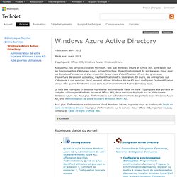 Windows Azure Active Directory