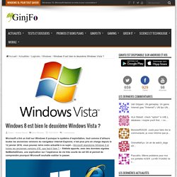 Windows 8 est bien le deuxième Windows Vista