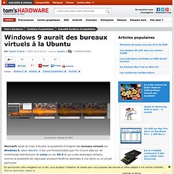 Windows 9 aurait des bureaux virtuels à la Ubuntu