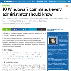 10 Windows 7 commands every administrator should know