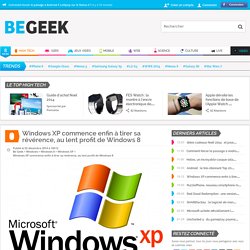 Windows XP commence enfin à tirer sa révérence, au lent profit de Windows 8