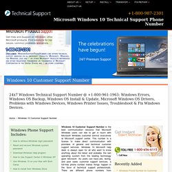 (800) 987-2301-Windows 10 Customer Support Number