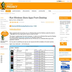 Run Windows Store Apps From Desktop