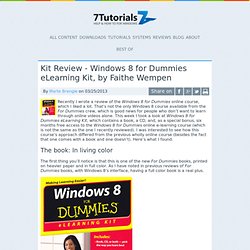 Kit Review - Windows 8 for Dummies eLearning Kit, by Faithe Wempen
