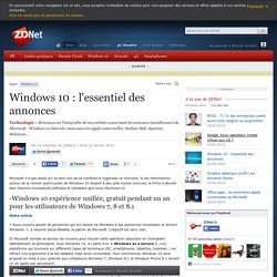 Windows 10 : l'essentiel des annonces