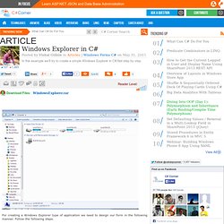 Windows Explorer in C#