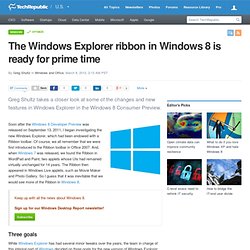 The Windows Explorer ribbon in Windows 8 is ready for prime time