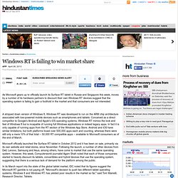 Windows RT is failing to win market share