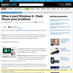 Windows 8 : Flash Player pose problème