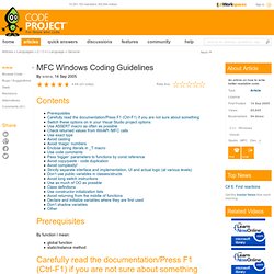 MFC Windows Coding Guidelines - CodeProject - Iceweasel