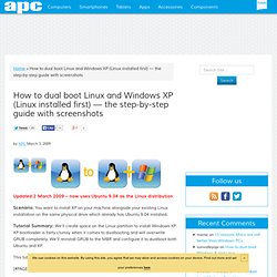 How to dual boot Linux and Windows XP (Linux installed first)