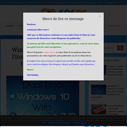 Windows 10 : comment l'installer en Dual boot, tutoriel complet. - Sospc