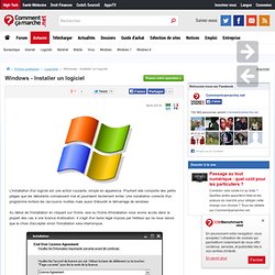 Windows - Installer un logiciel