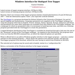 Windows interface for Stuttgart Tree Tagger