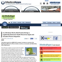 In a Windows World, MacPractice Brings the Electronic Health Record to Apple