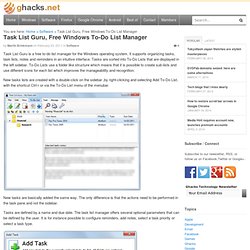 Task List Guru, Free Windows To-Do List Manager