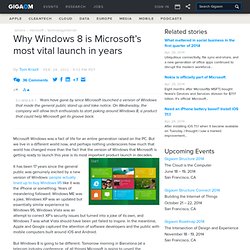 Why Windows 8 is Microsoft’s most vital launch in years